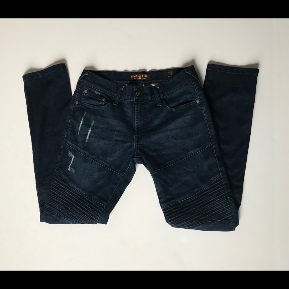 Men’s Slim Blue Ring Of Fire Jeans